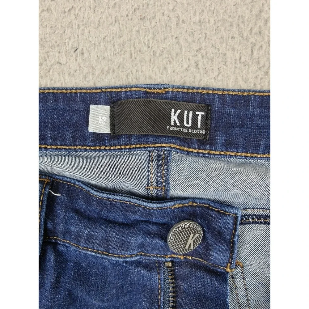 KUT From The Kloth Donna High Rise Ankle Skinny Jeans Womens 12 Blue Denim